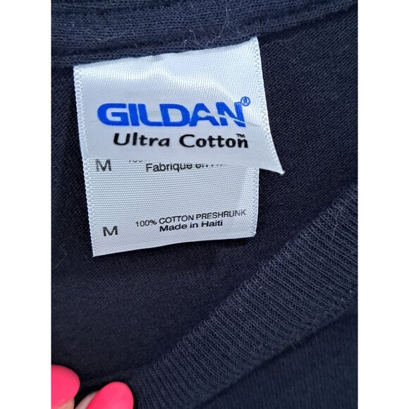 Native American Graphic T-Shirt M Gildan Cotton Black Eagle Bear Vintage Unisex - Picture 6 of 11